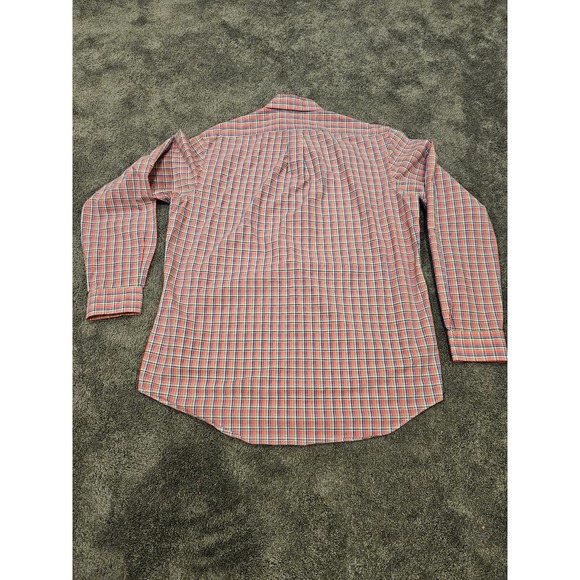 Ralph Lauren Men's Plaid Red Long Sleeve Button-Up Shirt Size L Cotton - Picture 7 of 8